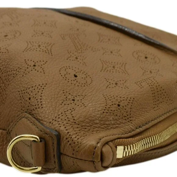 LOUIS VUITTON  Selene PM Mahina Leather Tote Shoulder Bag Tan - Picture 5 of 12
